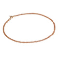 Rosévergoldet Sterlingsilber 1 mm Kabel Doppelkette Fußkette - 25,5 cm