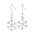 Sterlingsilber Winter Schneeflocke Ohrring Draht Ohrringe
