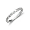 Sterlingsilber Halb-Ewigkeitsring mit Punkten – Größe I – W