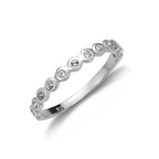Sterlingsilber Halb-Ewigkeitsring mit Punkten – Größe I – W