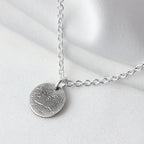 Personalisierter runder Fingerabdruck-Anhänger aus Sterlingsilber
