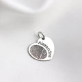 Personalisierter Herzanhänger aus Sterlingsilber mit Fingerabdruck