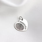 Personalisierter Herzanhänger aus Sterlingsilber mit Fingerabdruck