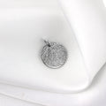 Personalisierter runder Fingerabdruck-Anhänger aus Sterlingsilber