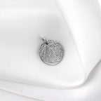 Personalisierter runder Fingerabdruck-Anhänger aus Sterlingsilber