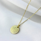 Personalisierter runder Anhänger aus 9 Karat Gold mit Fingerabdruck