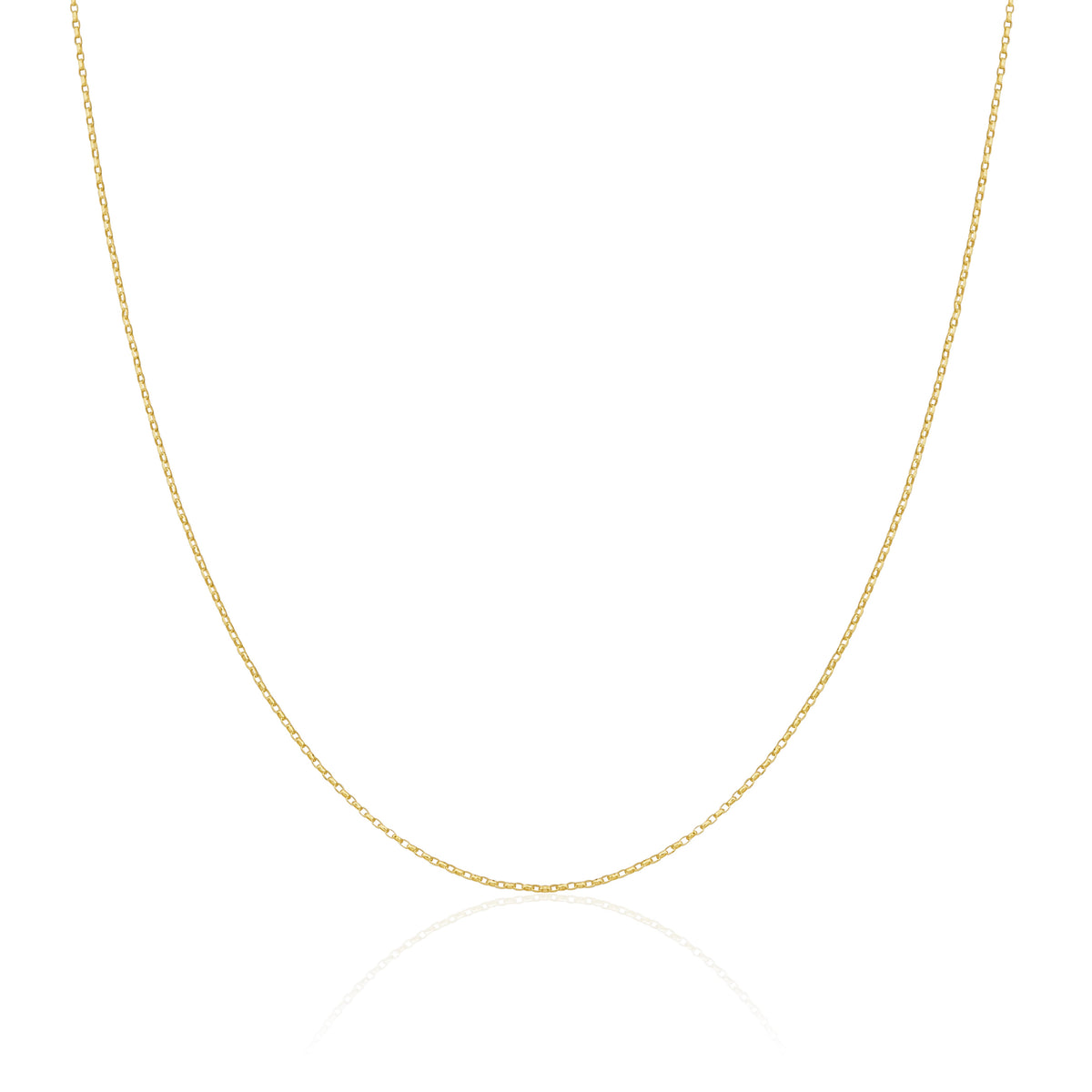 9 Karat Gold Lightweight Diamond Cut Belcher Kette 40 - 50 cm