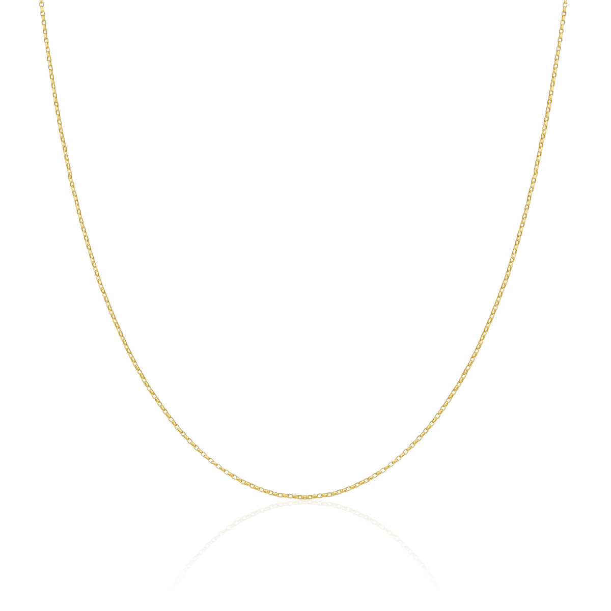 9 Karat Gold Lightweight Diamond Cut Belcher Kette 40 - 50 cm