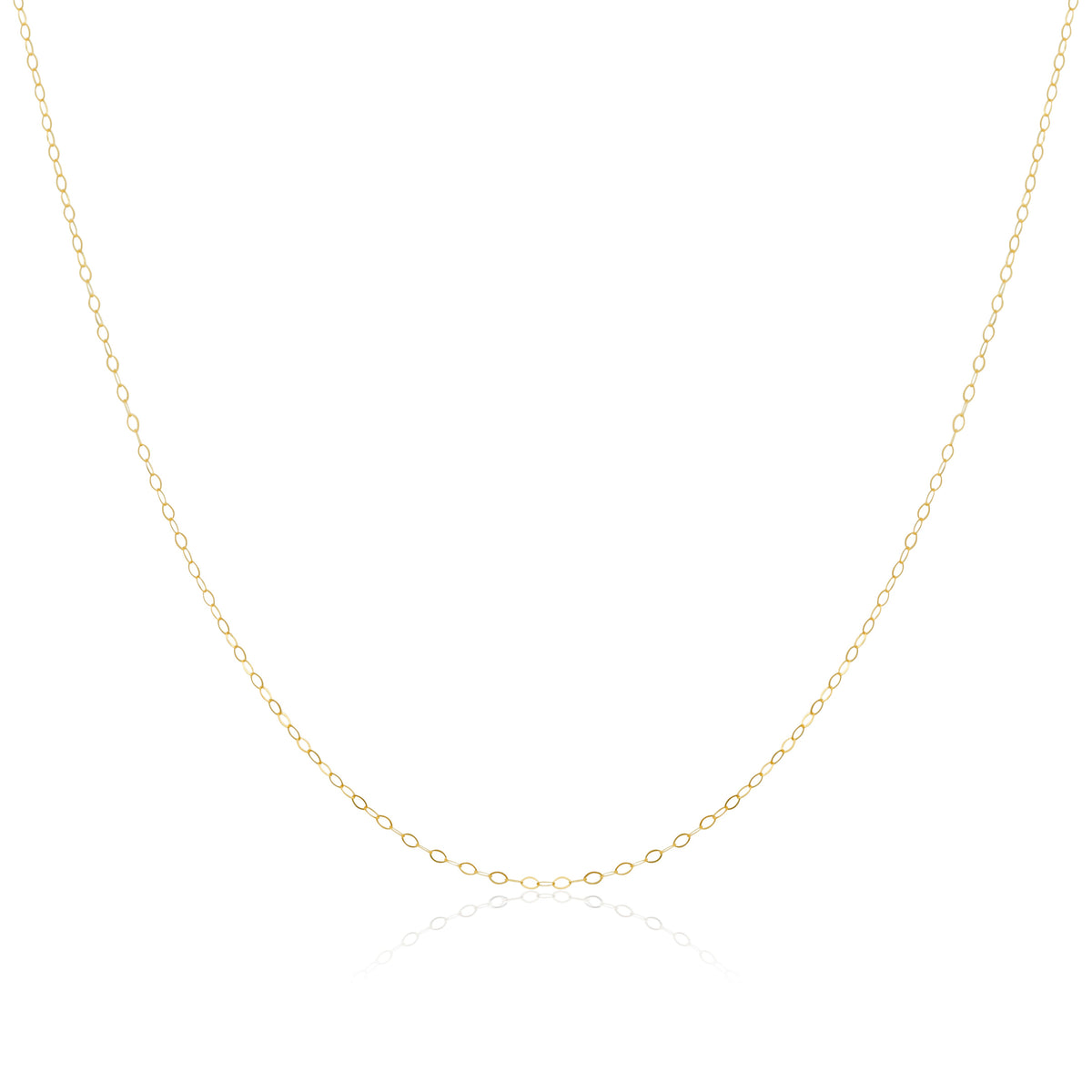 9 Karat Gold Leichte Kette 40 - 50 cm