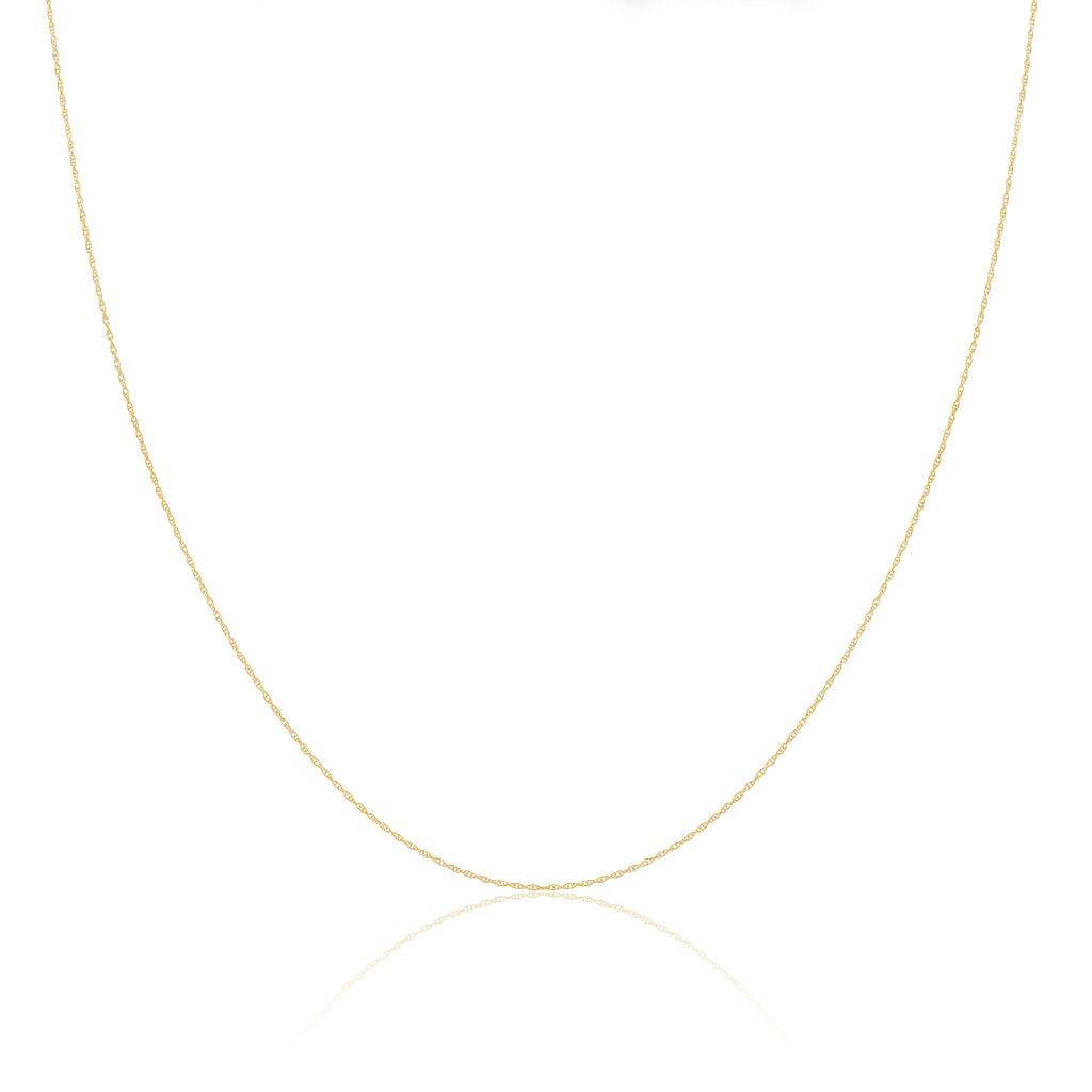 Kordelkette aus 9 Karat Gold, 40 - 45 cm