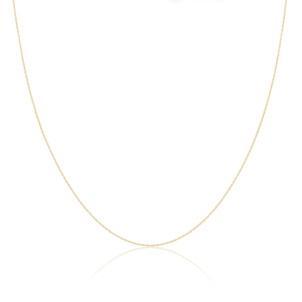 Kordelkette aus 9 Karat Gold, 40 - 45 cm