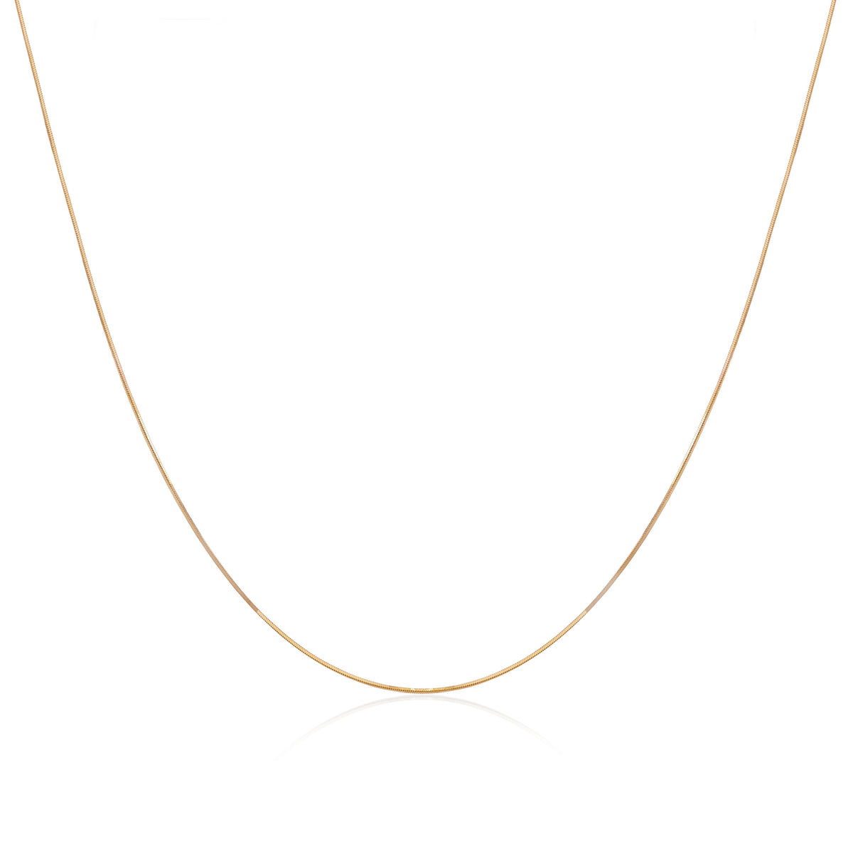 9 Karat Gold Diamantschliff 1 mm Schlangenkette 40 - 45 cm