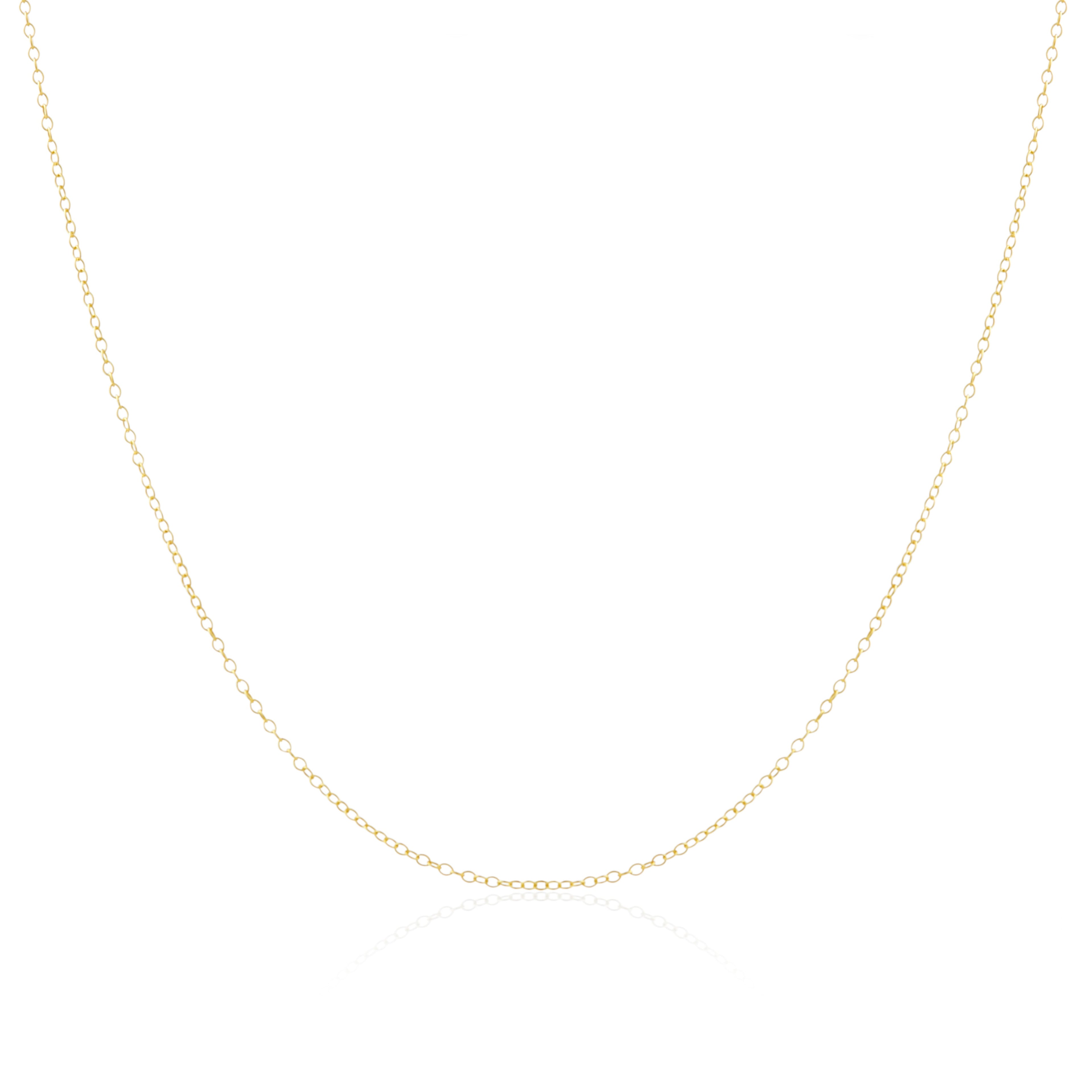 Trace-Kette aus 9 Karat Gold, 16–20 Zoll