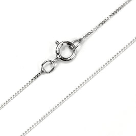 9 Karat Weißgold-Halskette mit Diamantschliff