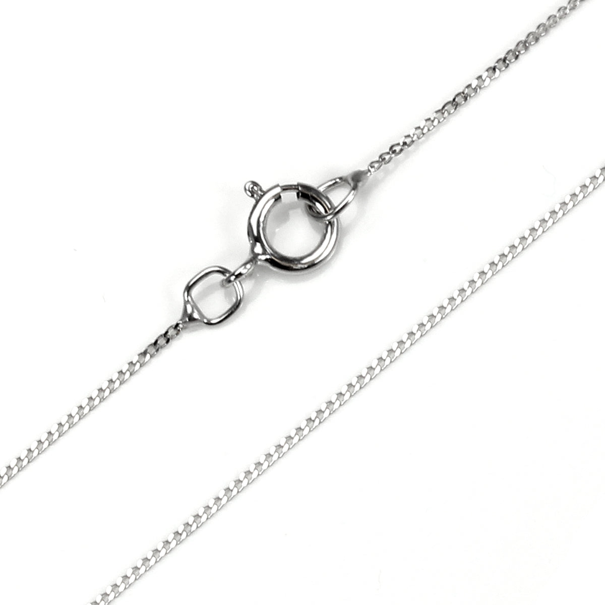9 Karat Weißgold-Halskette mit Diamantschliff