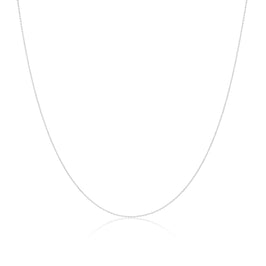 9 Karat Weißgold Fein Belcher Kette 40,5 - 51 cm