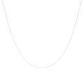 Kordelkette aus 9 Karat Weißgold mit Diamantschliff 16 - 18 Zoll