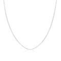 9 Karat Weißgold Diamond Cut Curb Chain 16 - 18 Inches