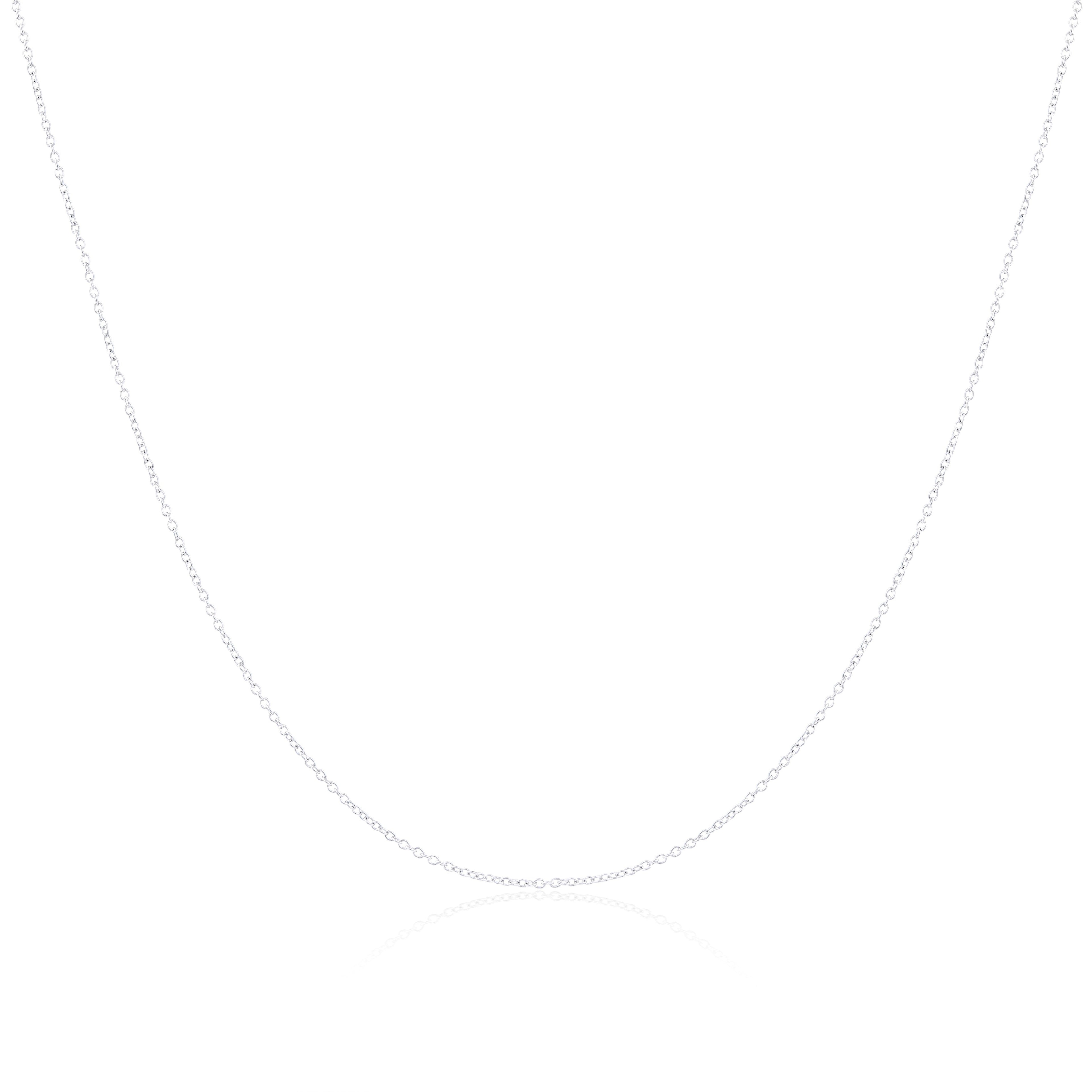 9 Karat Weißgold Spurenkette 45,5 - 56 cm