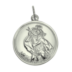 9 Karat Weißgold St. Christophorus Anhänger