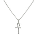 Groß Sterlingsilber Anch Kreuz Anhänger Halskette 40,5 - 61 cm