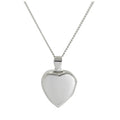 Einfaches Herzmedaillon aus Sterlingsilber an einer Kette, 16–24 Zoll