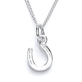 Sterlingsilber Klein Glücks - Hufeisen Anhänger - 45,5 cm