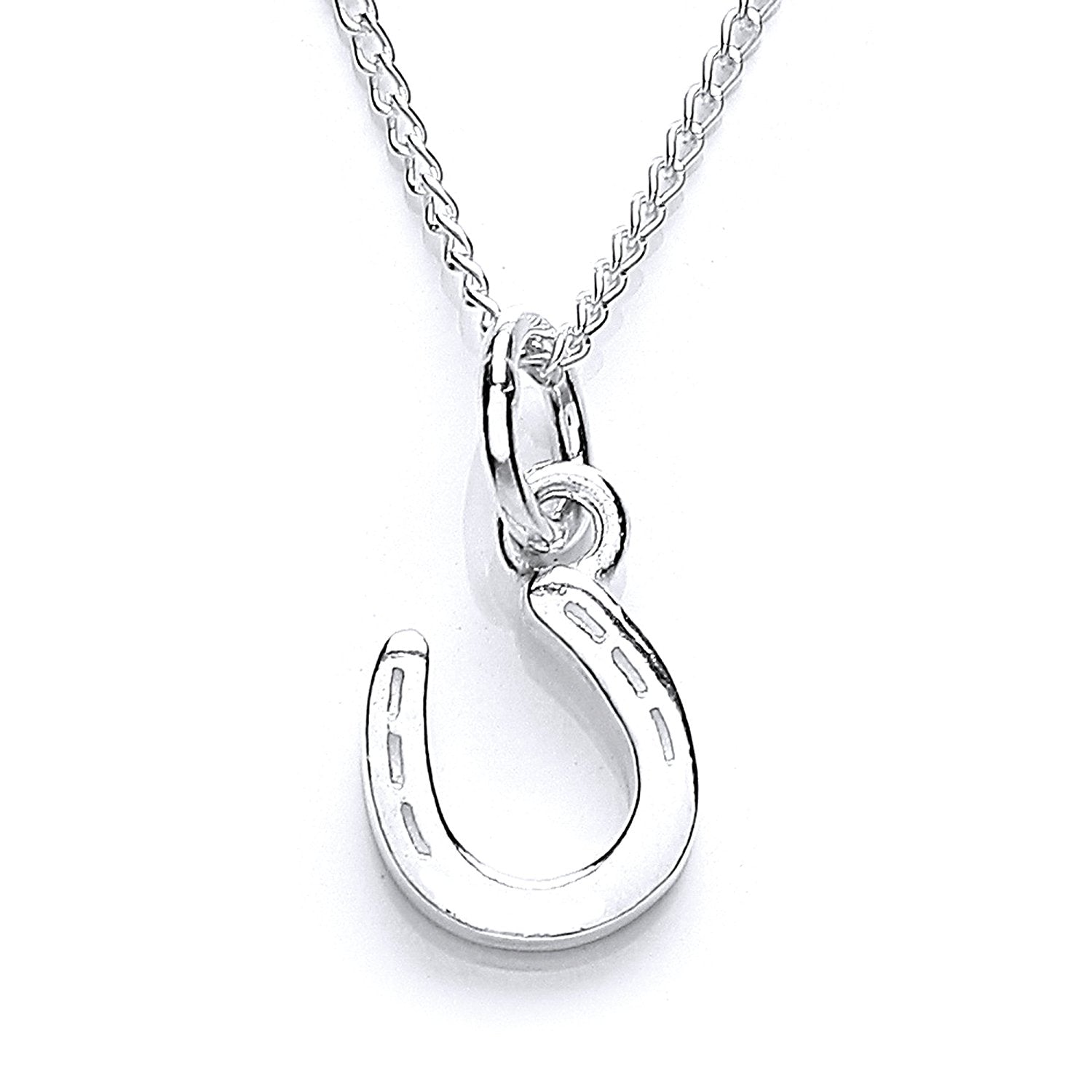 Sterlingsilber Klein Glücks - Hufeisen Anhänger - 45,5 cm