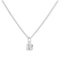 Halskette mit Anhänger aus Sterlingsilber und klarem CZ-Kristall, 18 Zoll, 16–24 Zoll