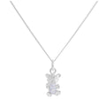 Sterlingsilber Juni Alexandrit CZ Geburtsstein Bär Halskette 35,5 - 81 cm