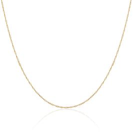9-karätige Gelbgold-Singapur-Kette, 40–55 cm