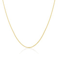 Diamantgeschliffene Kordelkette aus 9 Karat Gelbgold 16 - 20 Zoll