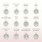 Personalisierte Halskette aus Sterlingsilber mit Geburtsblume