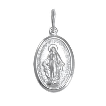 Sterling Silver Miraculous Medal - Polished or Matt