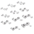 Leichte Sterlingsilber Kugelohrstecker 1 mm - 12 mm