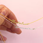Personalisierte Sterlingsilber Namenshalskette