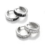 Sterlingsilber CZ Prinzessin Set Huggie Ohrringe