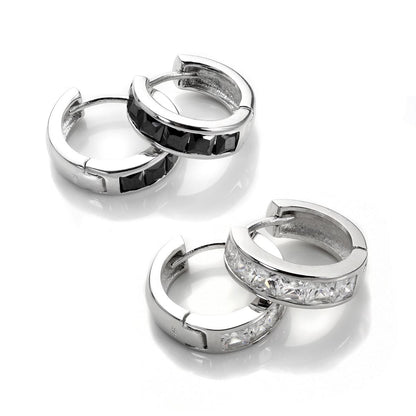 Sterling Silber CZ Prinzessin Set Huggie Ohrringe