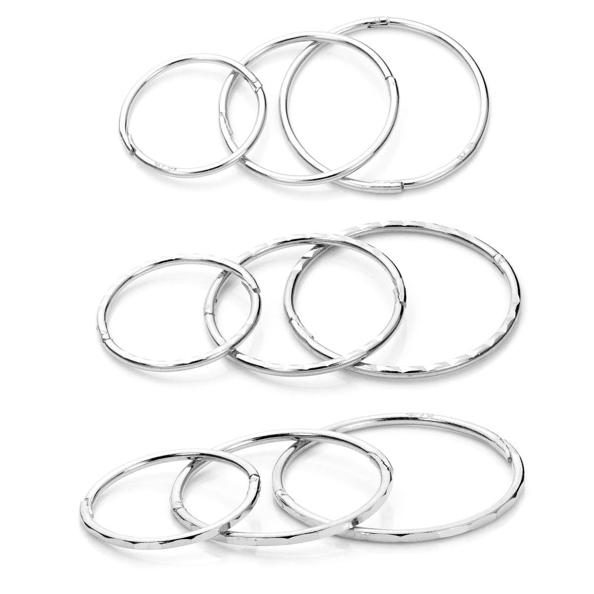Sterlingsilber Hoop-Ohrringe