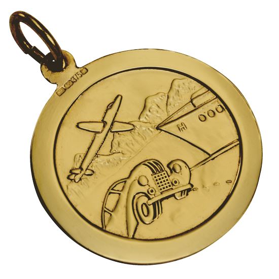 Gold St. Christopherus Anhänger