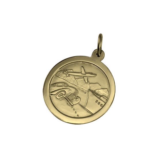 Christophorus-Anhänger aus Gold - poliert oder matt