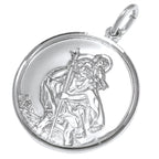 Sterlingsilber Christophorus Anhänger - Poliert oder Mattiert
