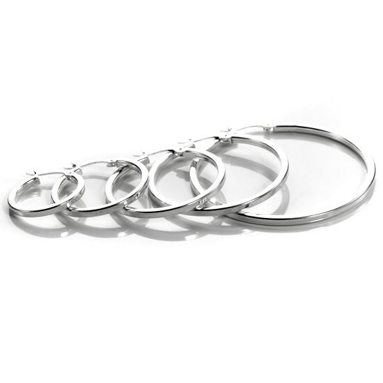 Sterlingsilber 2 mm Quadratische Ohrringe