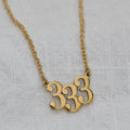 Personalisierte Halskette mit Engelszahl aus 9 Karat Gelbgold – 45 cm